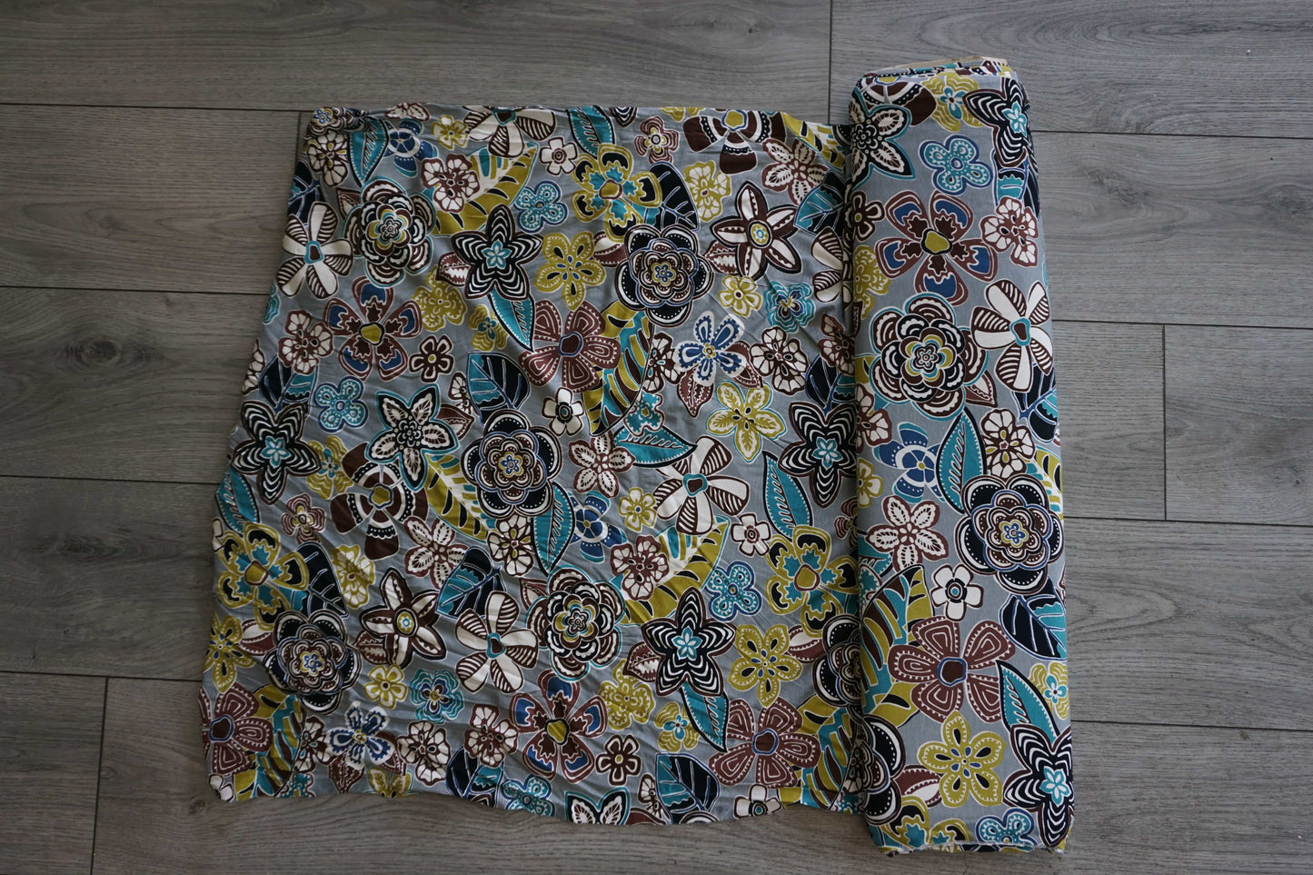 Floral Patterned Stretch Jersey Fabric