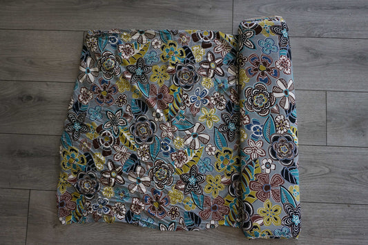 Floral Patterned Stretch Jersey Fabric