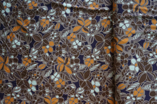 Vintage Floral Jersey Fabric
