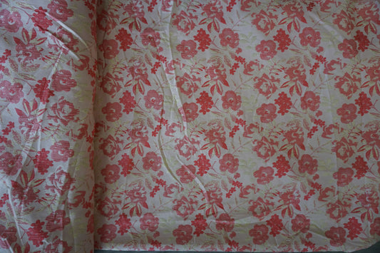 Pink and Gold Foral Brocade