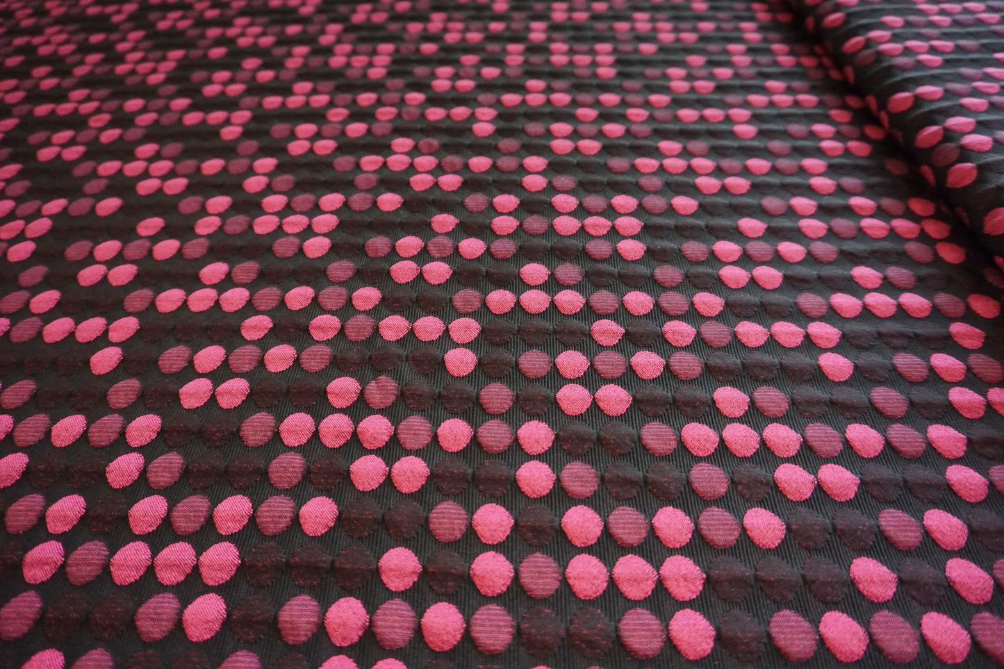 Pink Polka Dot Brocade