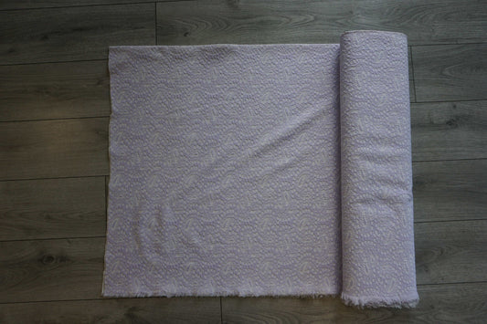 Lilac Textured Jacquard Fabric – Paisley Pattern