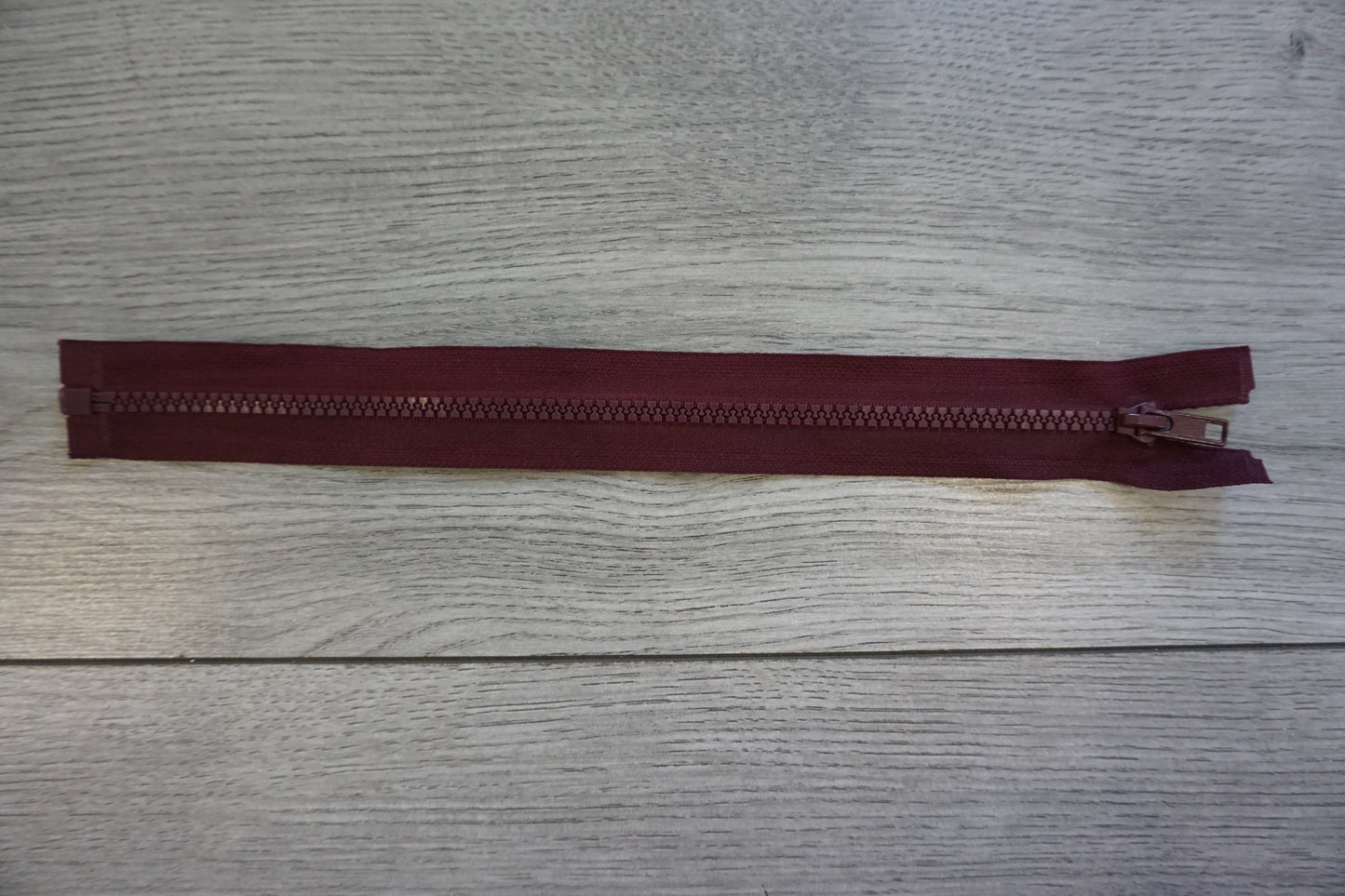 Burgundy Open-ended Zipper