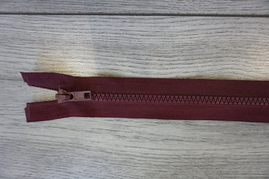 Burgundy Open-ended Zipper