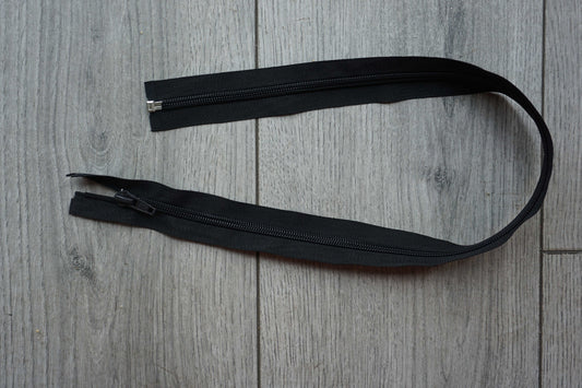 Black Plastic Teeth Open-Ended Zipper