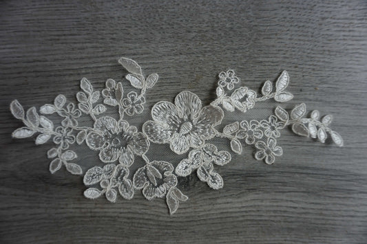 Light Ivory Lace Appliqué