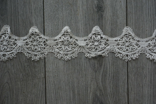 Vintage Crochet Lace Trim – Scalloped Edge