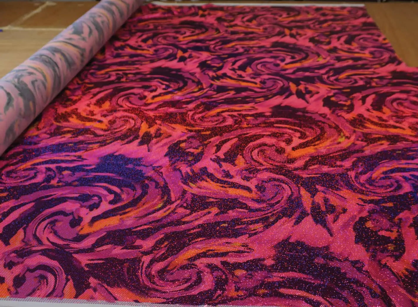 Pink & Purple Swirl Design Lycra
