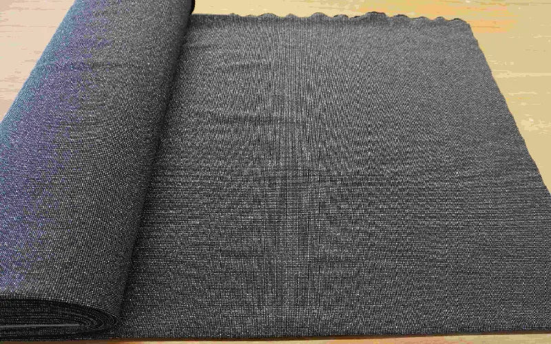 Black & Sliver heavy stretch Double Knit