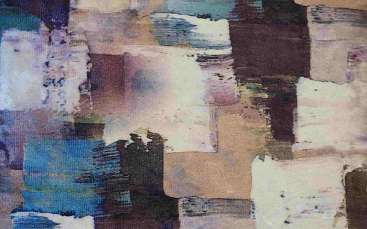 Sliver & Lime Print Velvet Fabric