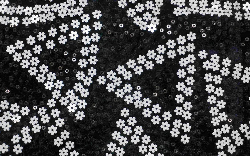 Black & White Geometric Pattern Velvet