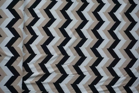 Beige Zig Zag Jersey