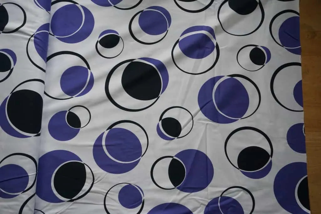Blue & White Stretch Cotton