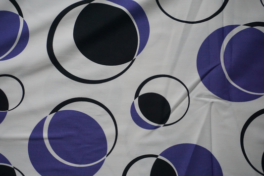 Blue & White Stretch Cotton