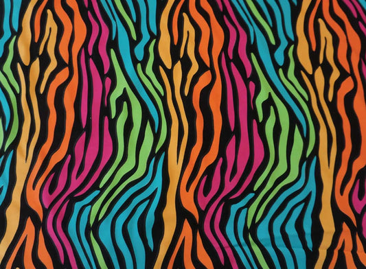 Rainbow tiger stripe Lycra