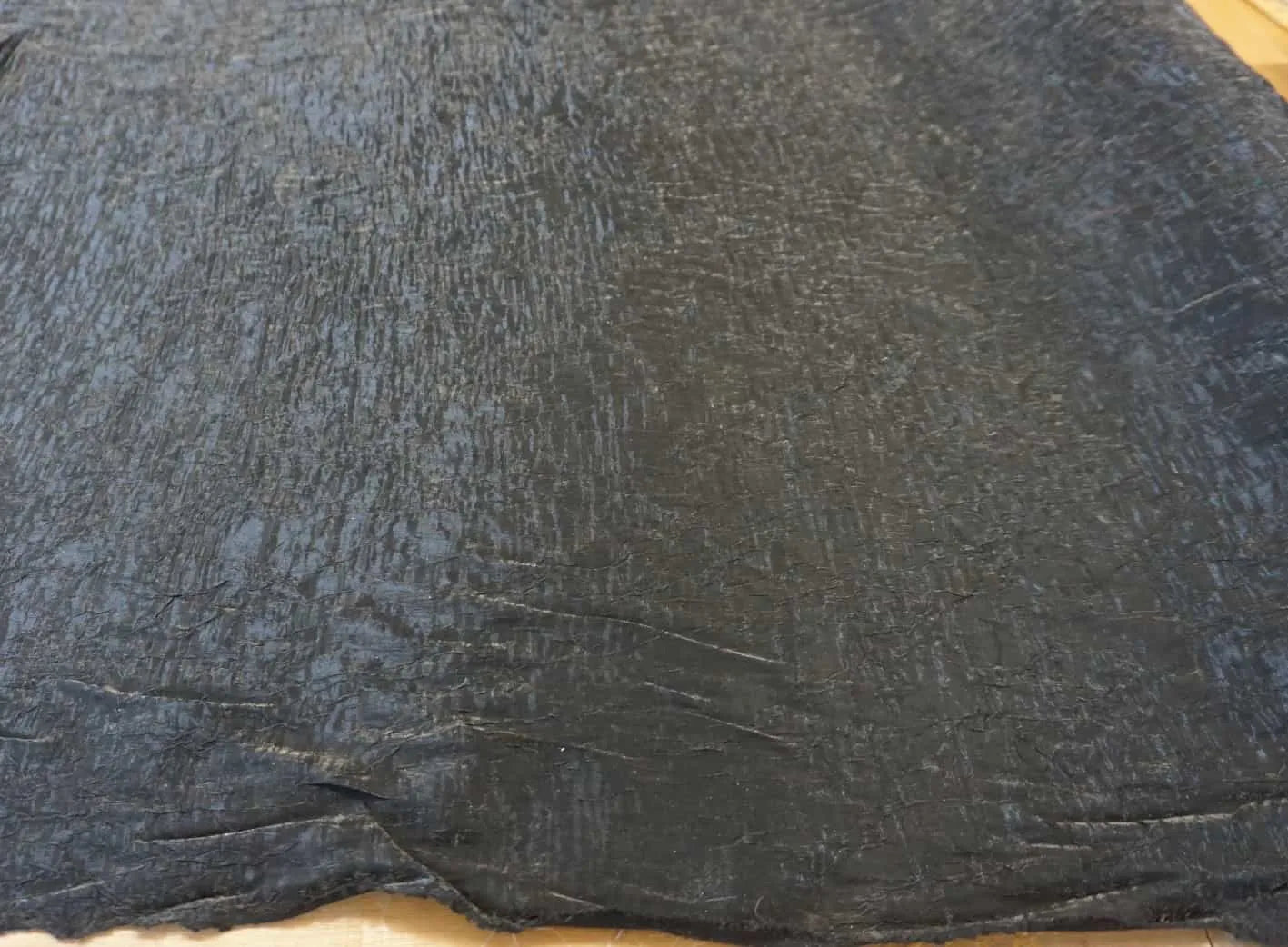 Black & Sliver Crushed Satin