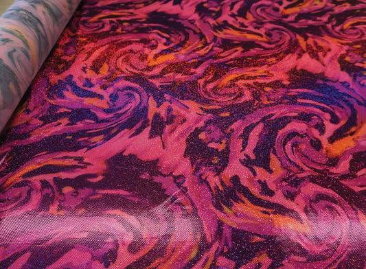 Pink & Purple Swirl Design Lycra