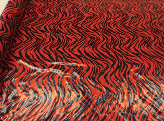 Red & Black Tiger Print Lycra