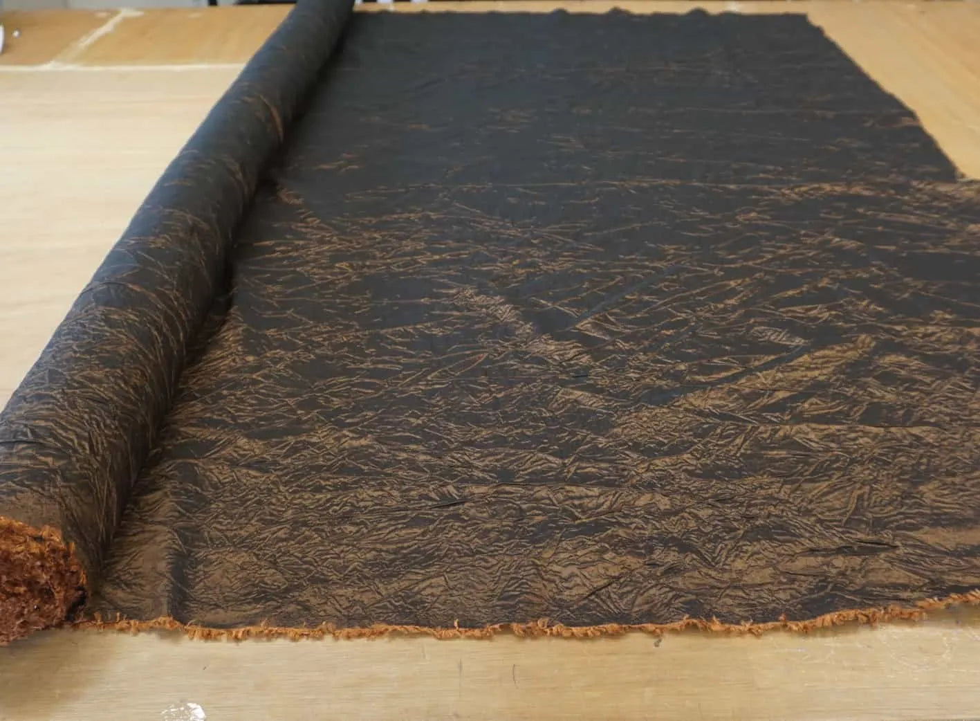 Brown Crushed Taffeta