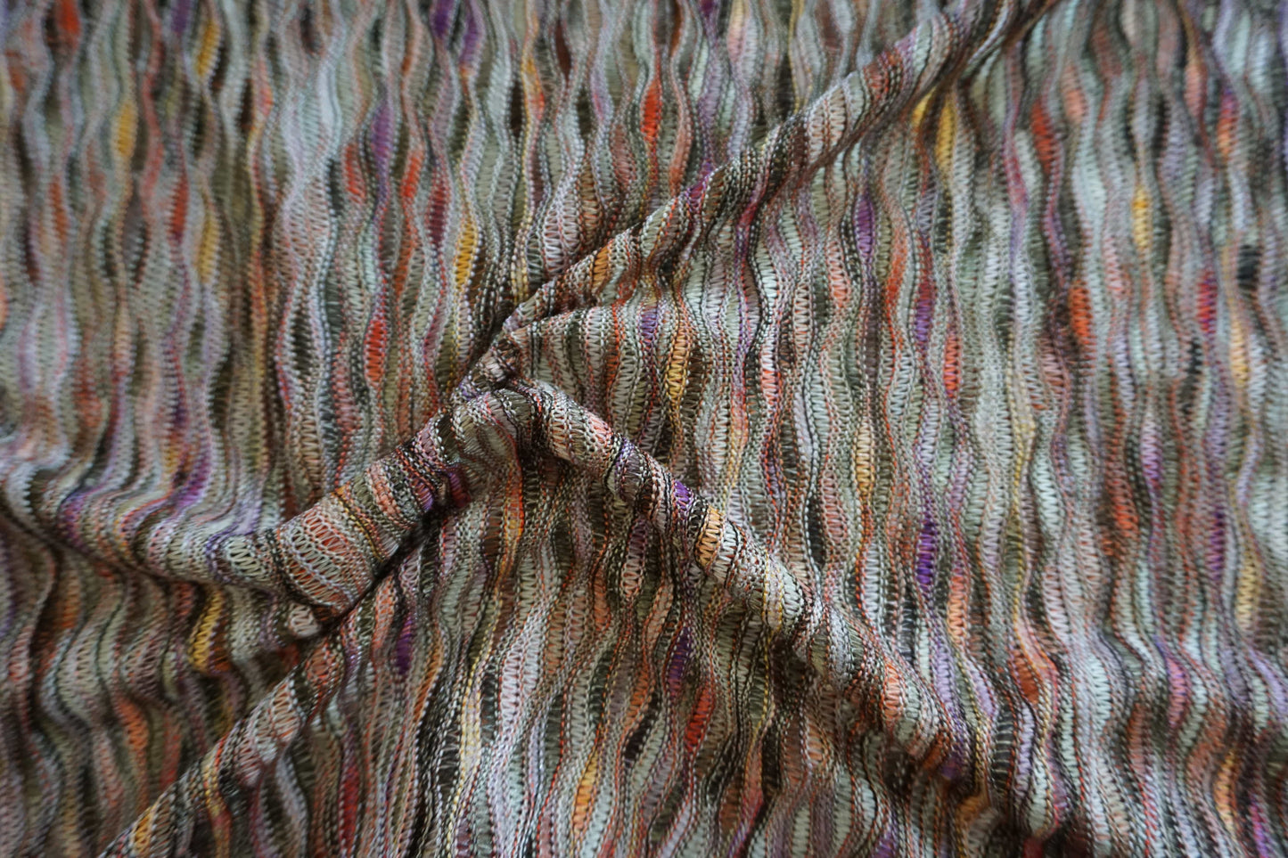 Multicolour Wavy Knit Fabric