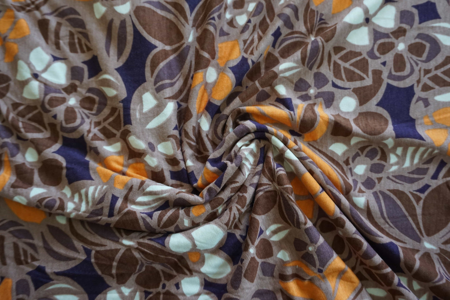 Vintage Floral Jersey Fabric