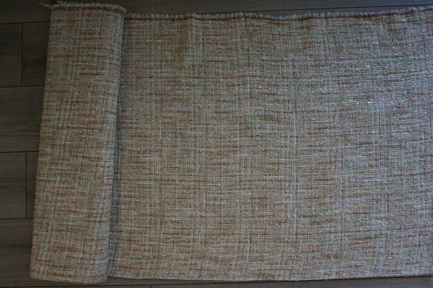 Tweed Fabric Pink & Mint Green