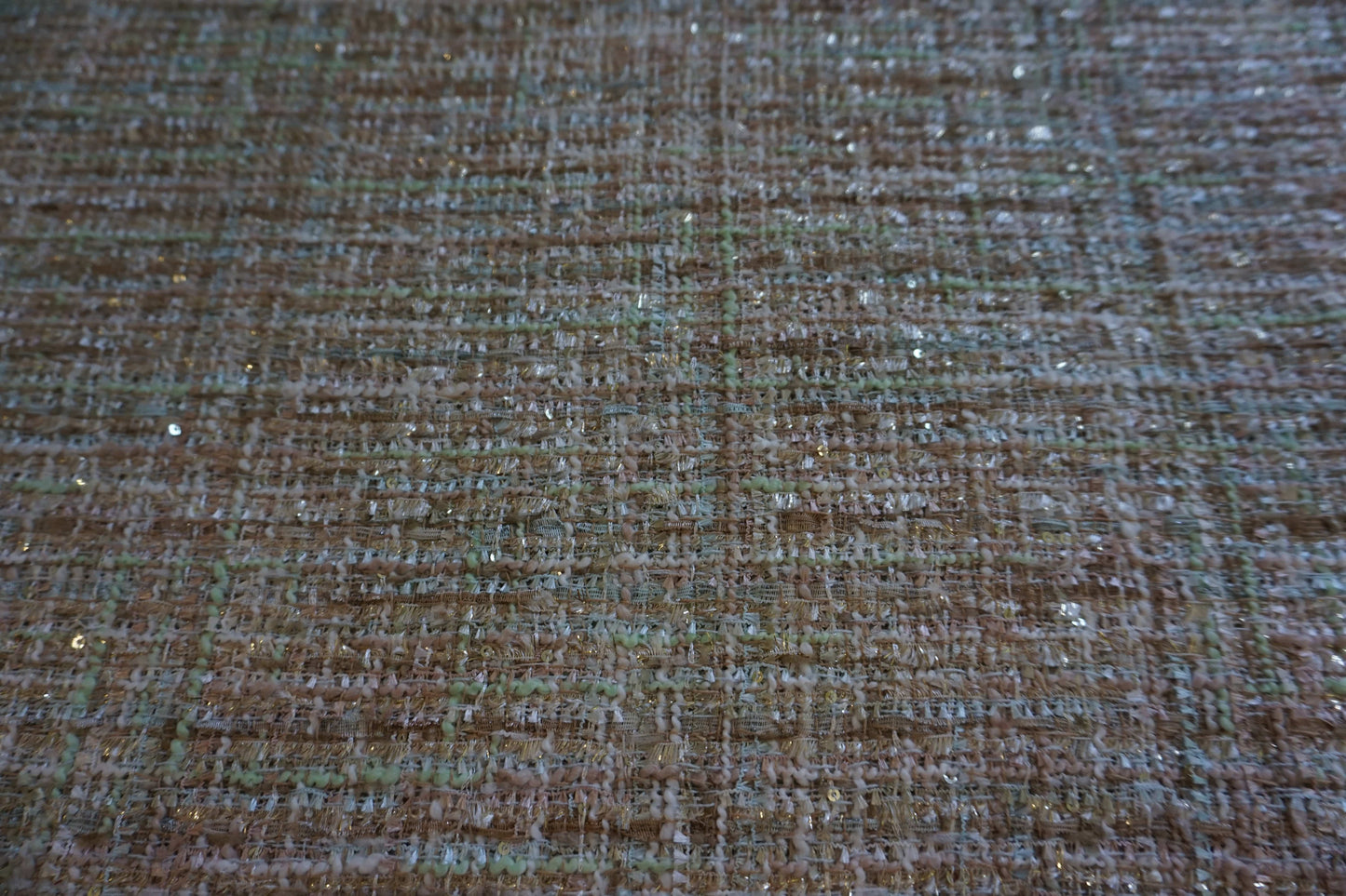 Tweed Fabric Pink & Mint Green