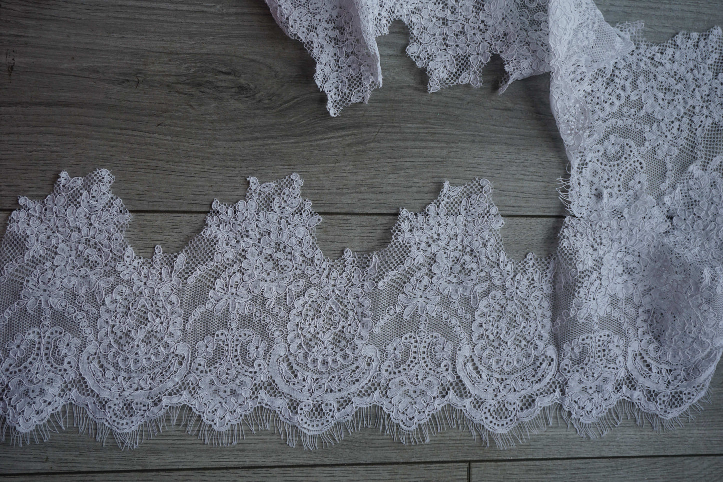 Chantilly Lace Trim with eyelash edge scallop
