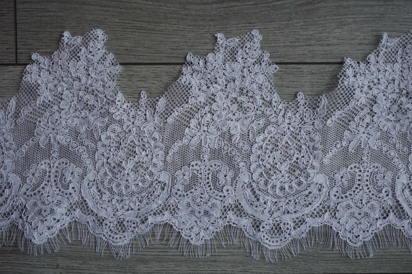 Chantilly Lace Trim with eyelash edge scallop