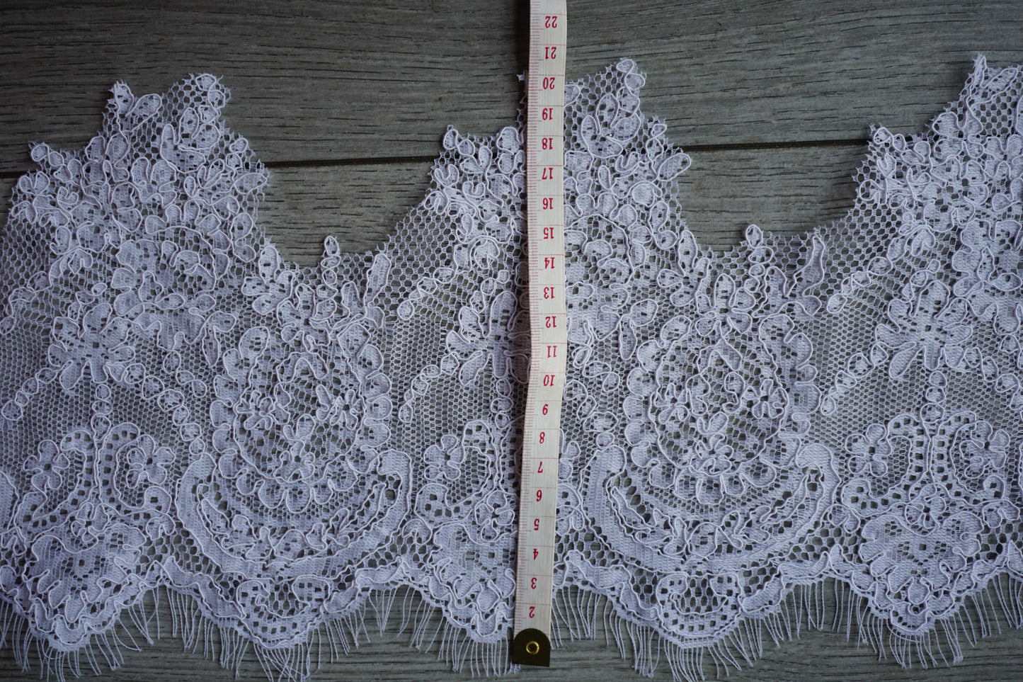 Chantilly Lace Trim with eyelash edge scallop