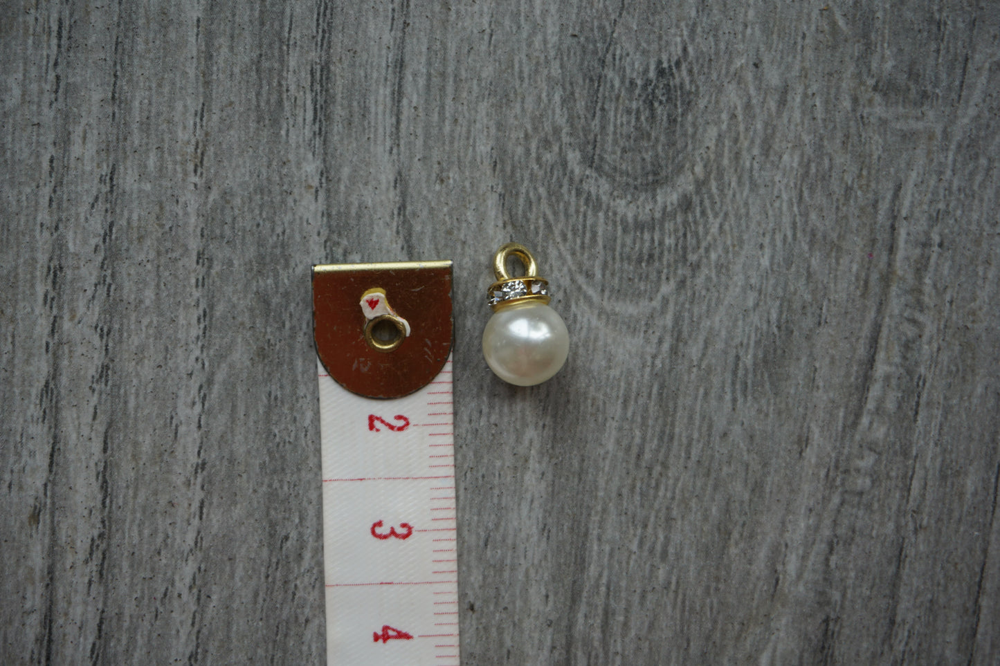 Faux Pearl Drop Charms with Rhinestone Accents Pack of 10