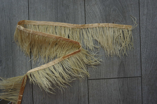 Gold Ostrich Feather Trim