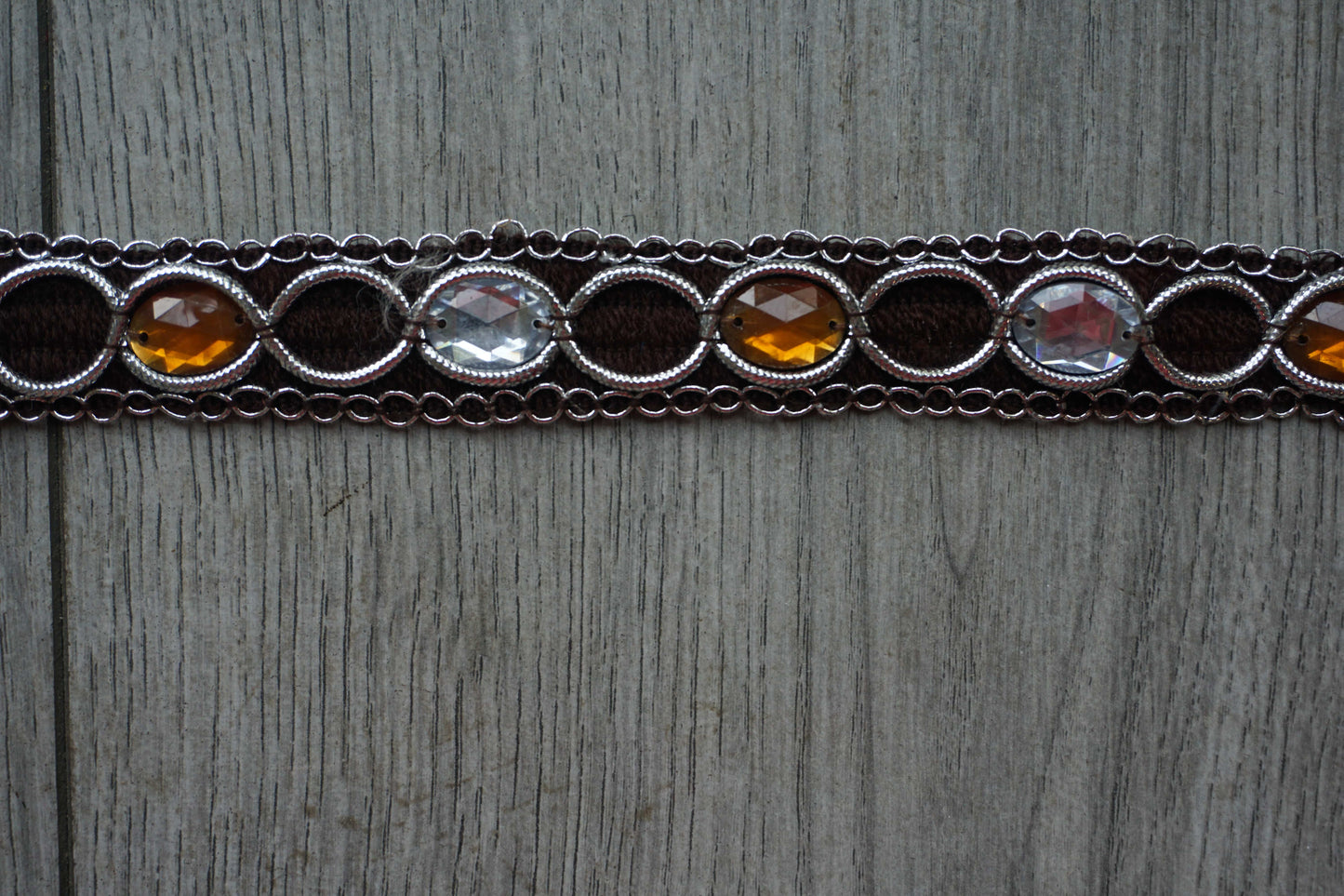 Rhinestone Trim – Available in Brown & Pink