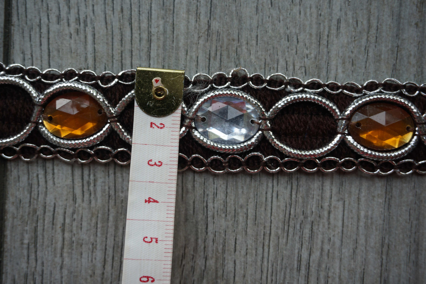Rhinestone Trim – Available in Brown & Pink