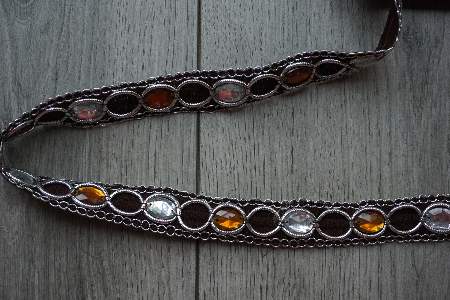 Rhinestone Trim – Available in Brown & Pink