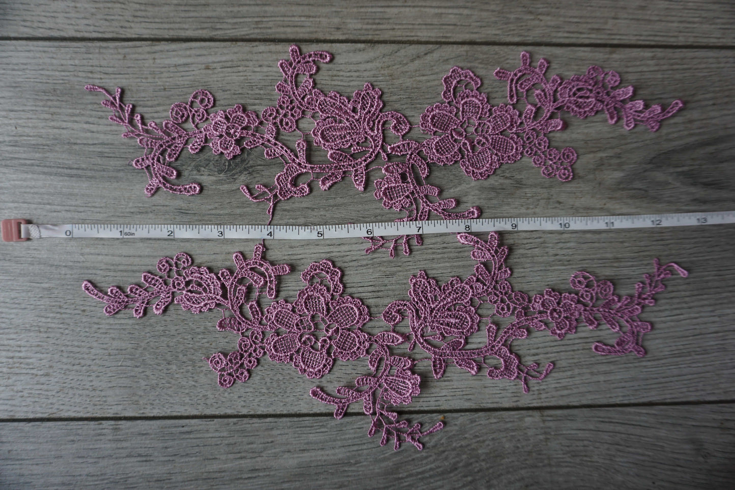 Dusty Pink Floral Lace Appliqué