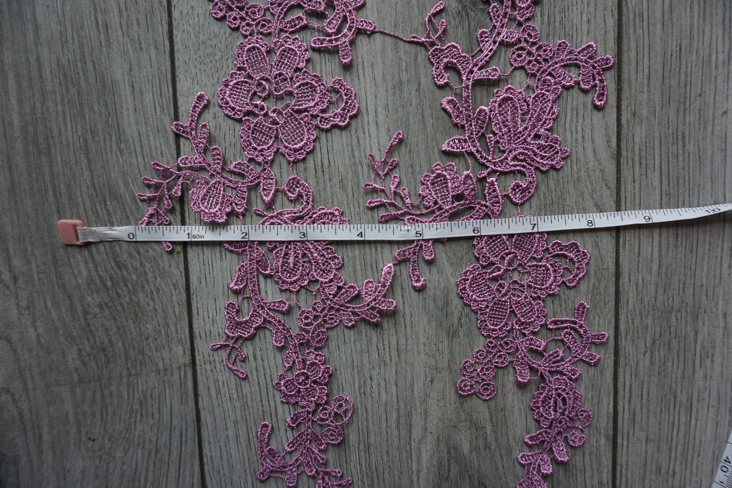 Dusty Pink Floral Lace Appliqué