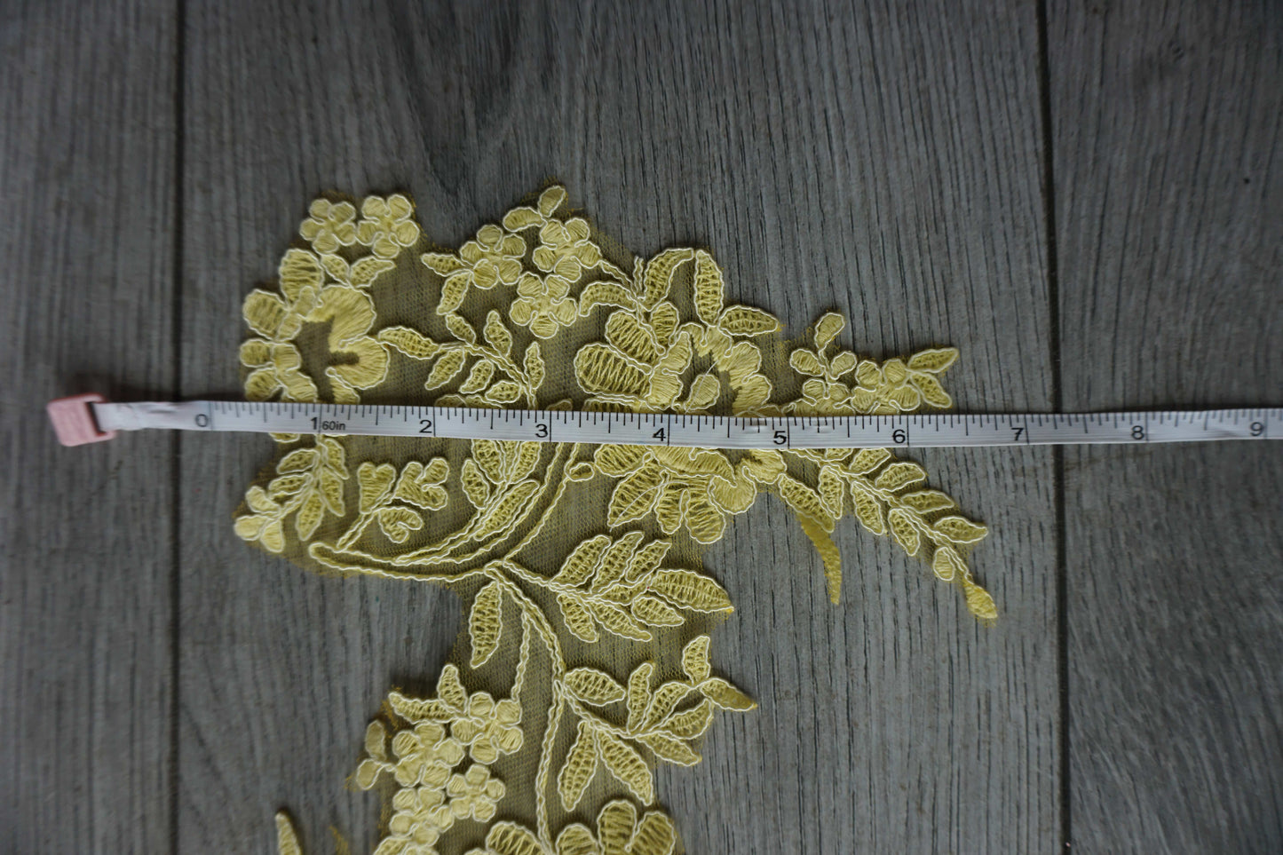 Yellow Floral Lace Appliqué