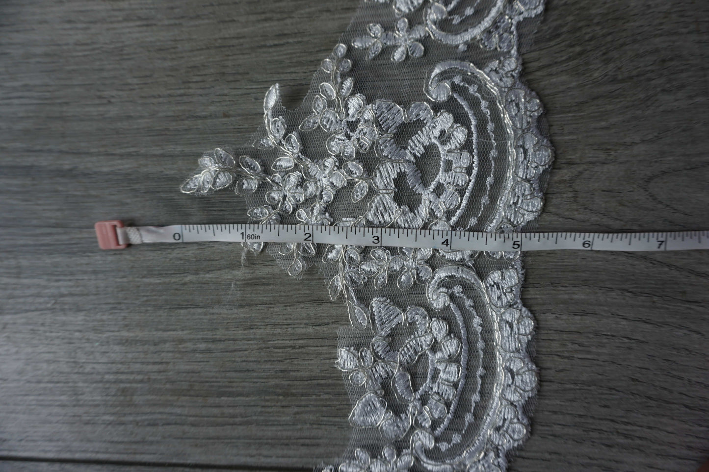 Lace Trim with Silver Cord