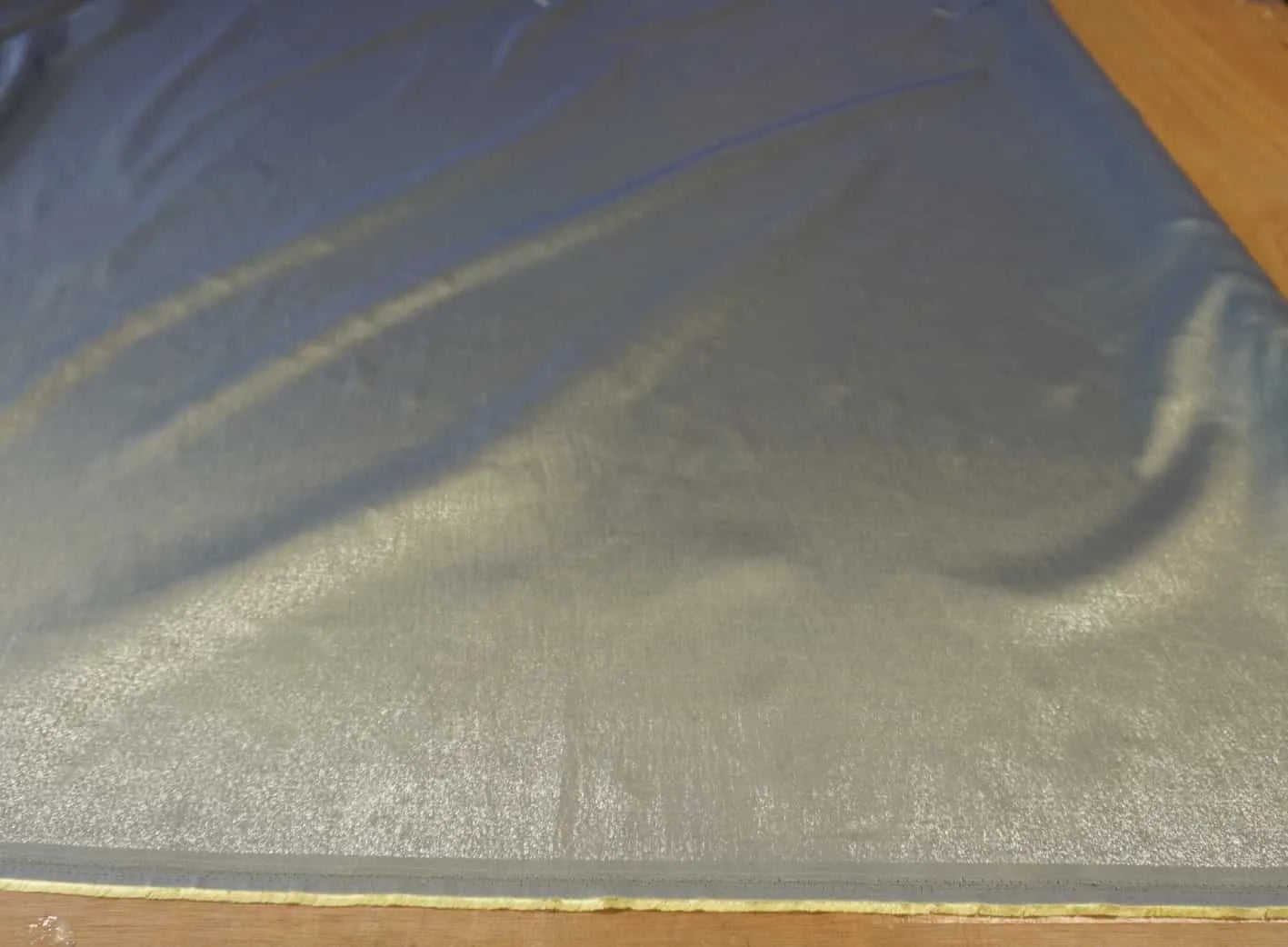 Green Taffeta with Sliver Shimmer