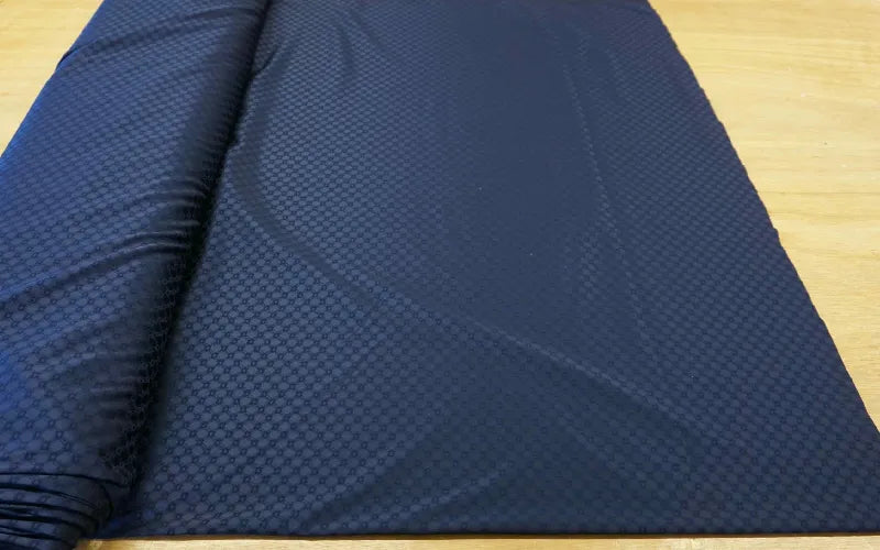 Luxury Satin Lining, Navy & Red.