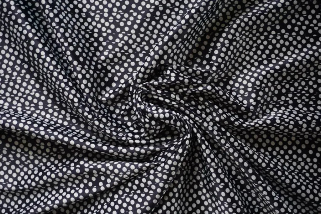 Black & White Silky Satin