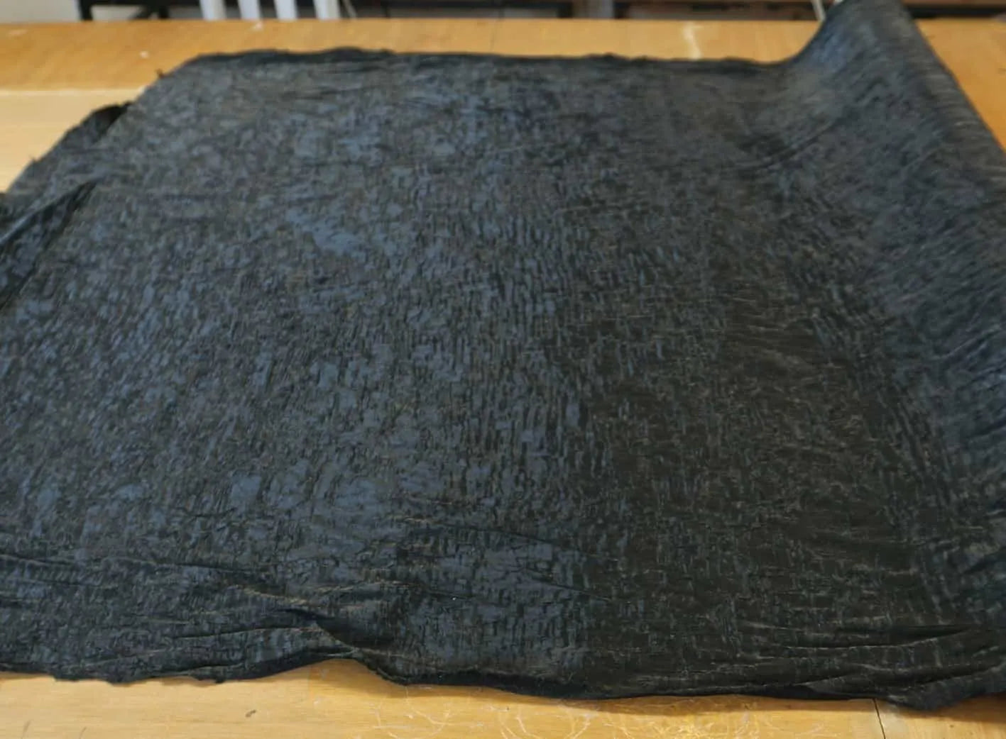 Black & Sliver Crushed Satin