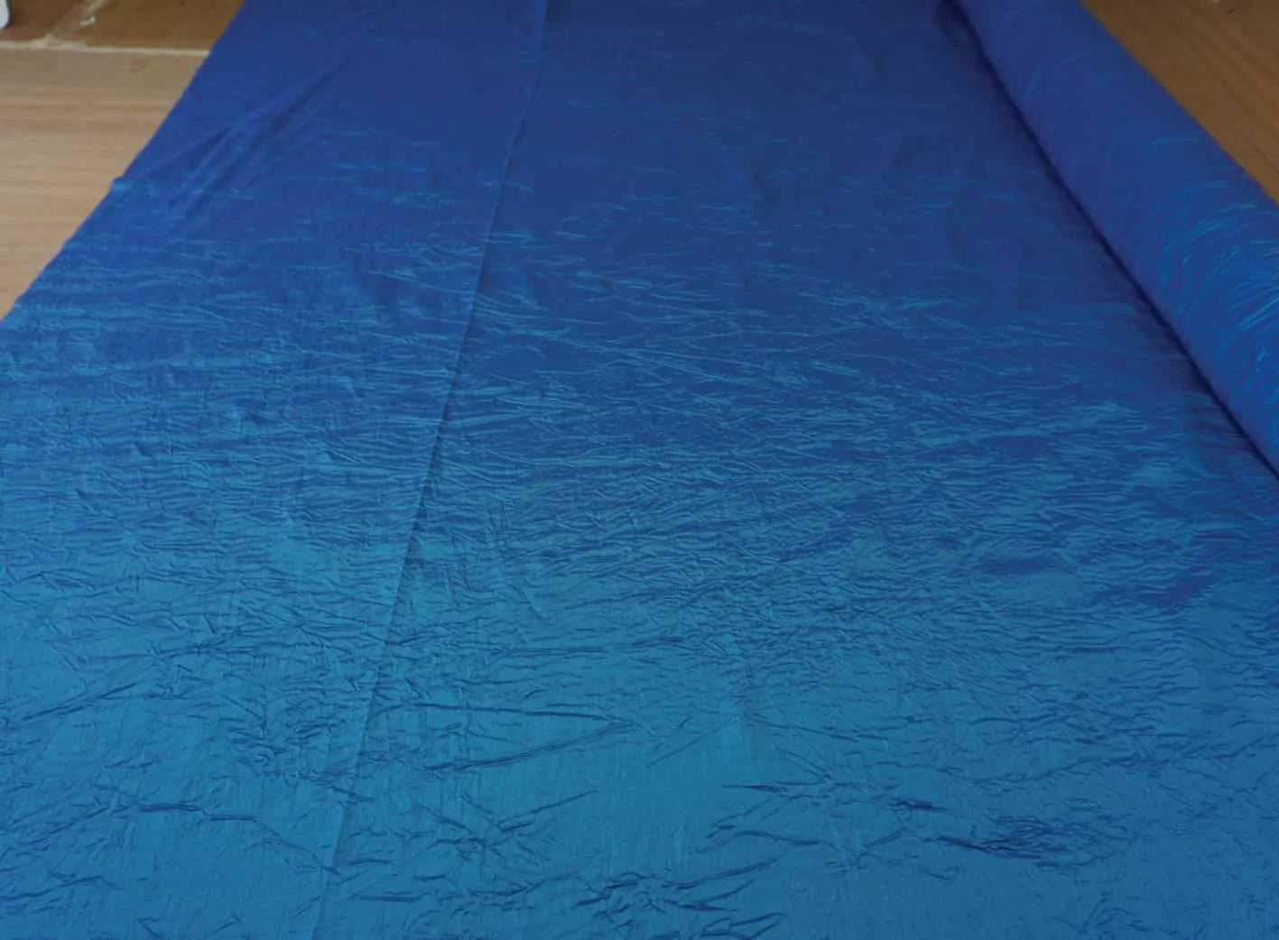 Blue Crushed Taffeta