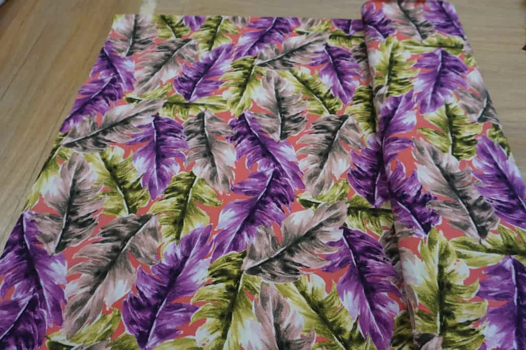 Vibrant Colour Feather Print Jersey