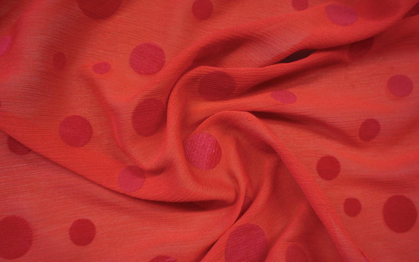 Red Polka Dot Chiffon
